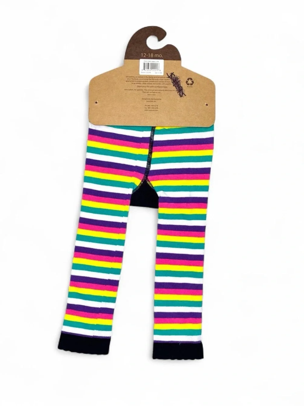 NWT Lazy One SZ (12-18M) Striped Unicorn Leggings